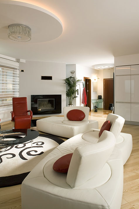 Moderne woonkamer voorbeelden, inrichting en kleuren Interieur white woonkamer