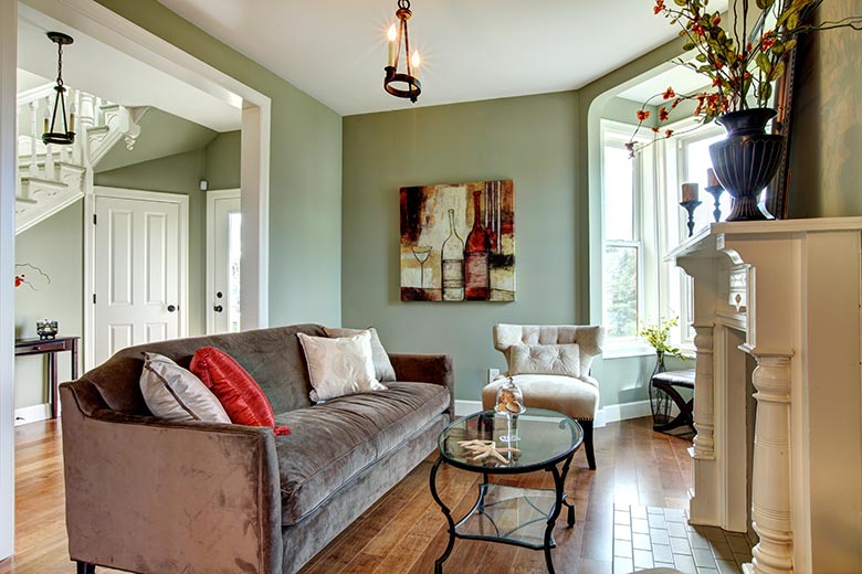 Je woonkamer inrichten is leuk met deze creatieve tips Schilderij woonkamer groen