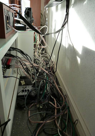 kabels wegwerken niet gelukt